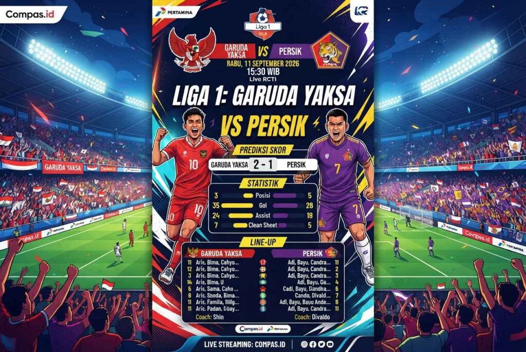 Garudayaksa vs Persik: Prediksi Skor dan Duel Sengit Liga 1 2026