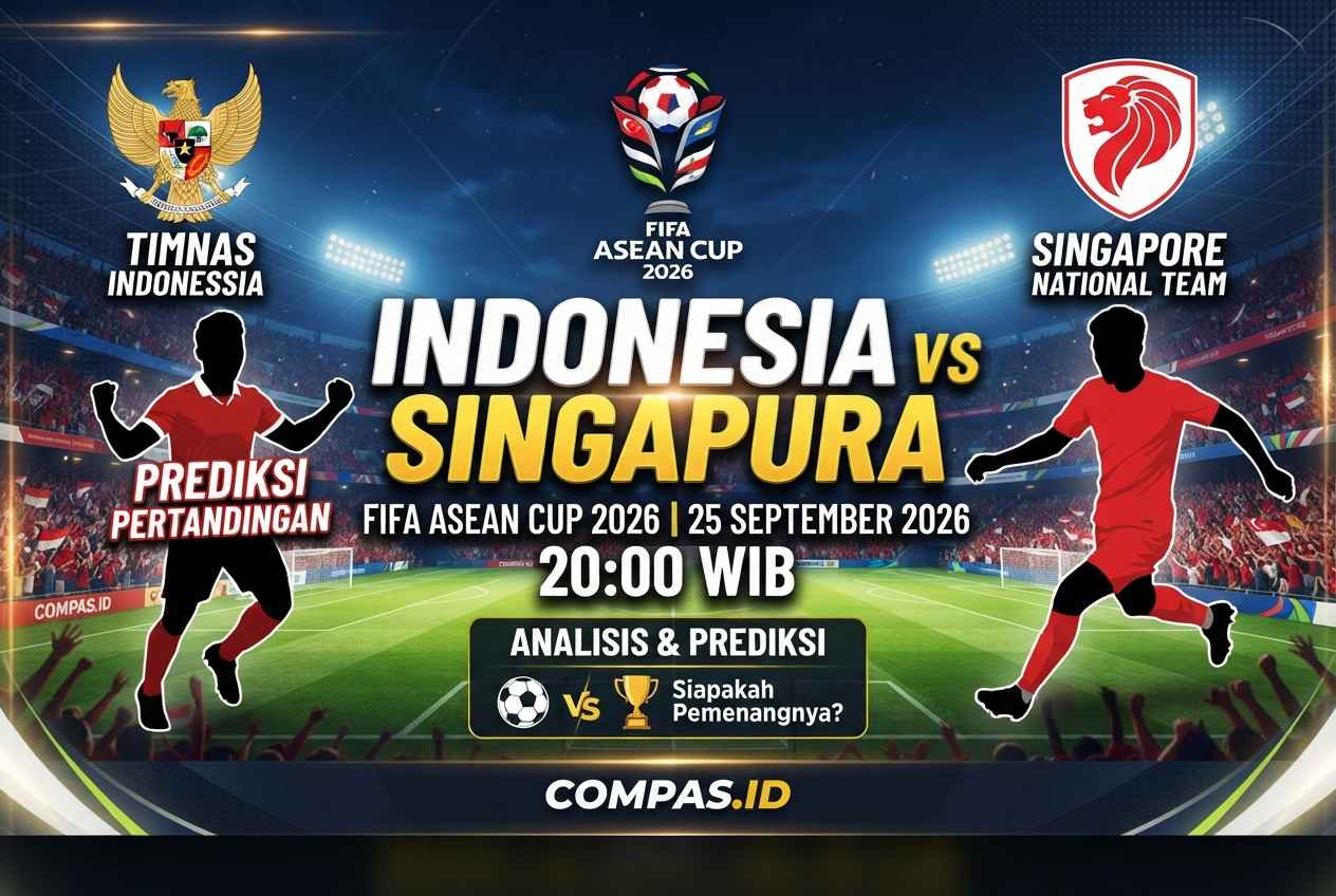 Indonesia vs Singapura 25 September: H2H, Line Up dan Prediksi