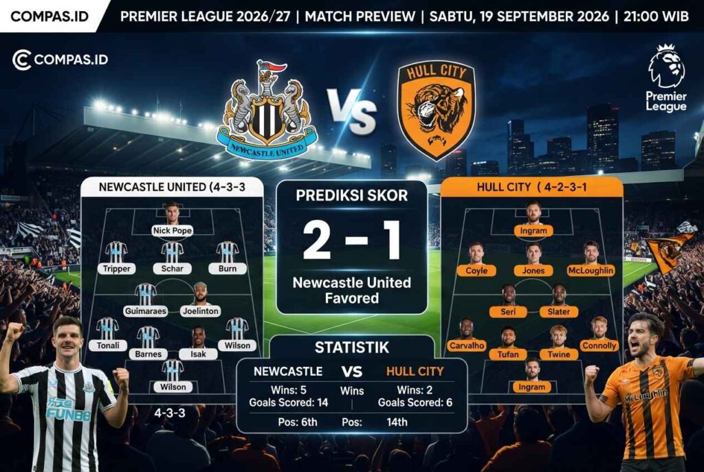 Newcastle vs Hull City: Analisis, Statistik dan Prediksi Skor