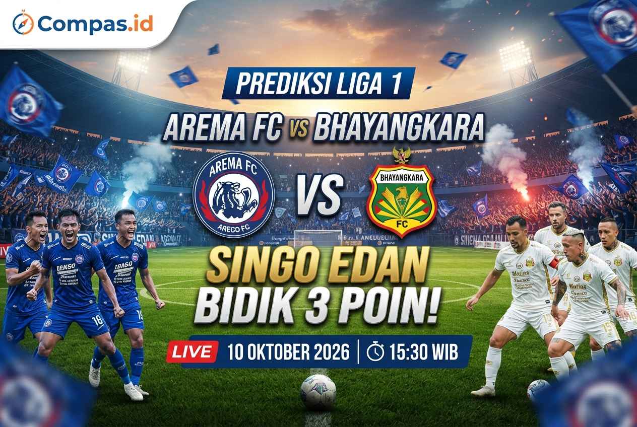 Prediksi Arema FC vs Bhayangkara, Singo Edan Bidik 3 Poin