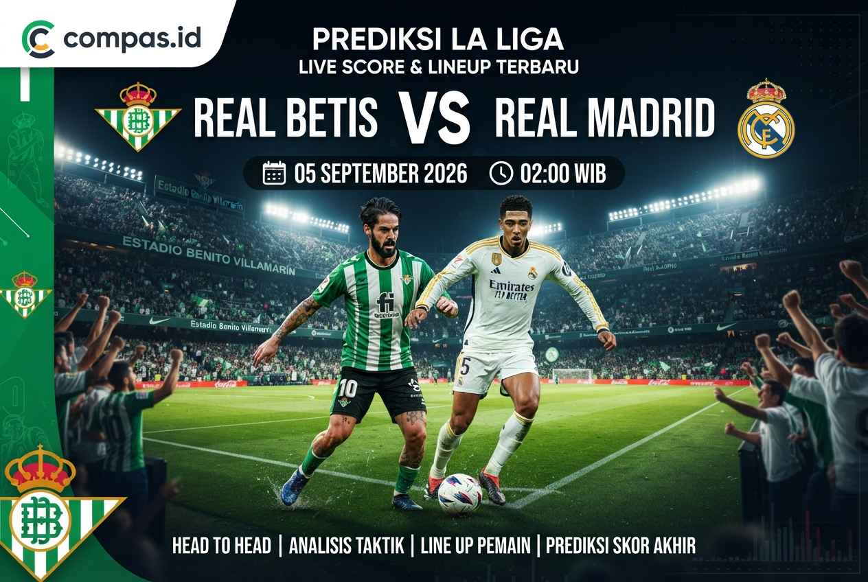 Prediksi Betis vs Real Madrid, Cek Skor dan Line Up Terbaru