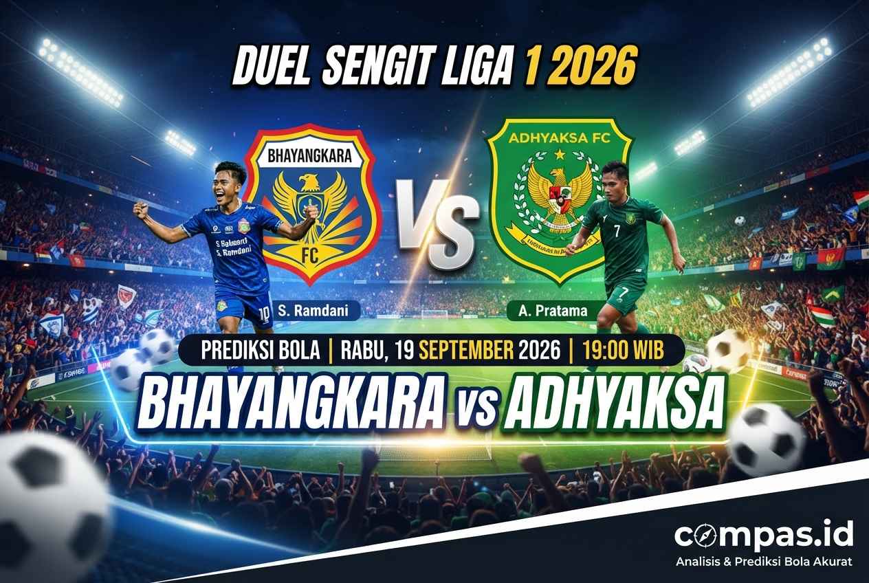 Prediksi Bhayangkara vs Adhyaksa, Duel Sengit Liga 1 2026