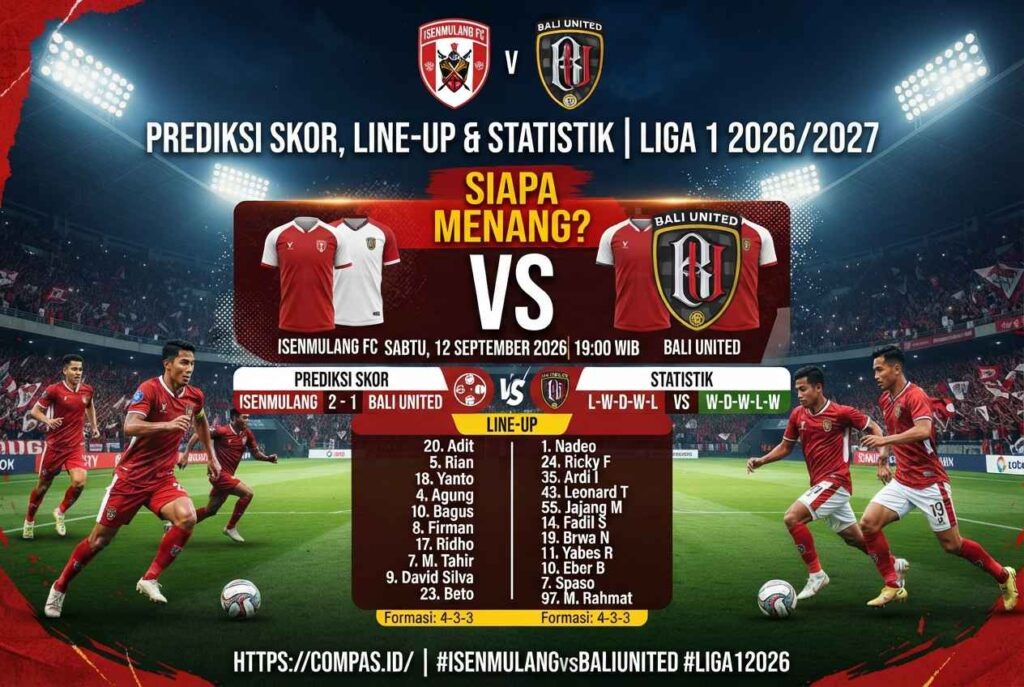Prediksi Isenmulang vs Bali United 12 September, Siapa Menang?