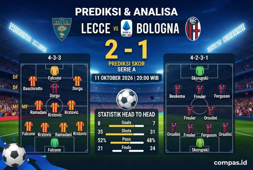 Prediksi Lecce vs Bologna: Duel Sengit Serie A 11 Oktober
