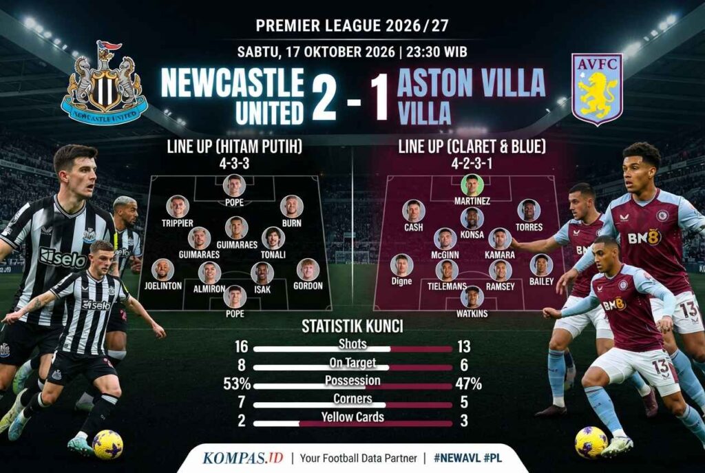 Prediksi Newcastle vs Aston Villa: Duel Panas di St James’ Park