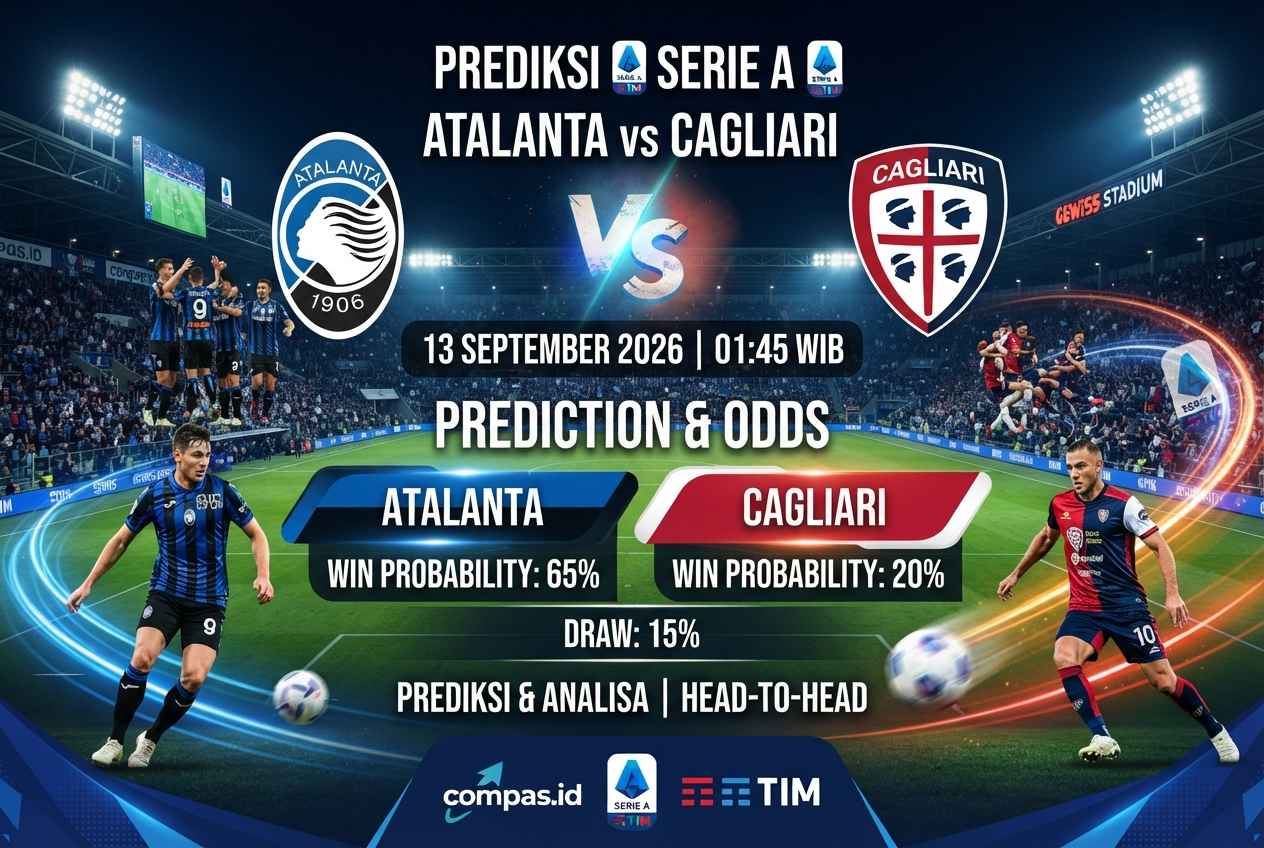 Prediksi Skor Atalanta vs Cagliari, Tuan Rumah Lebih Unggul?