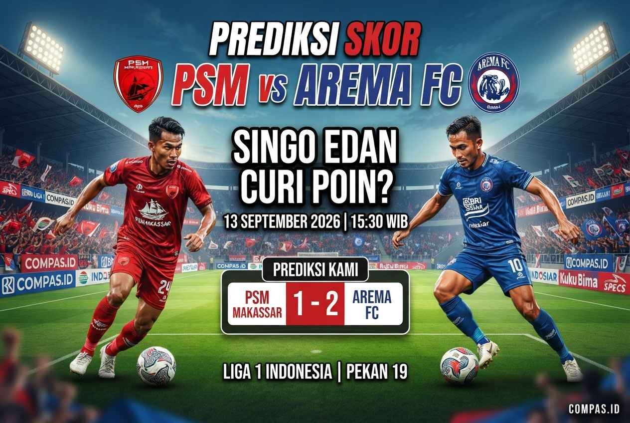 Prediksi Skor PSM vs Arema FC, Singo Edan Curi Poin?