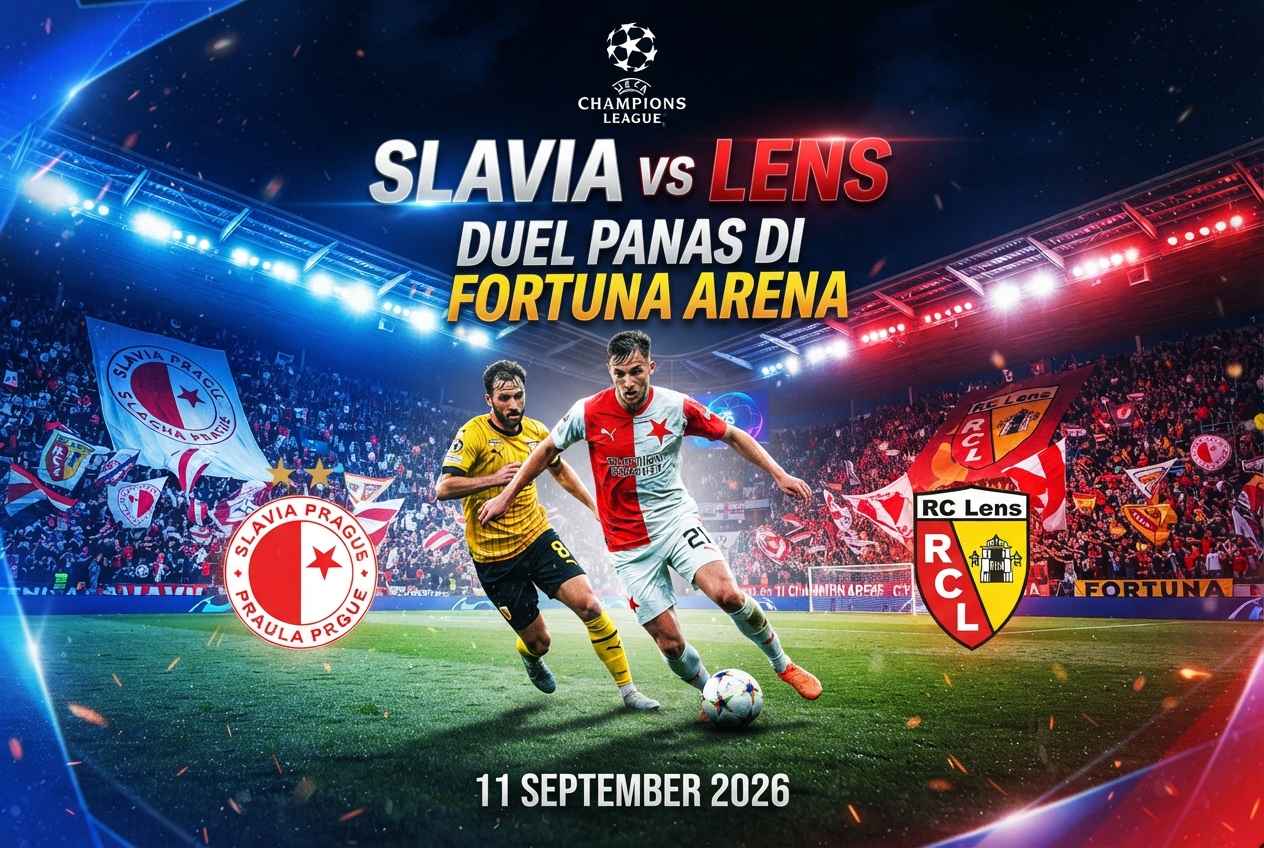 Prediksi Skor Slavia vs Lens, Duel Panas di Fortuna Arena 11 September