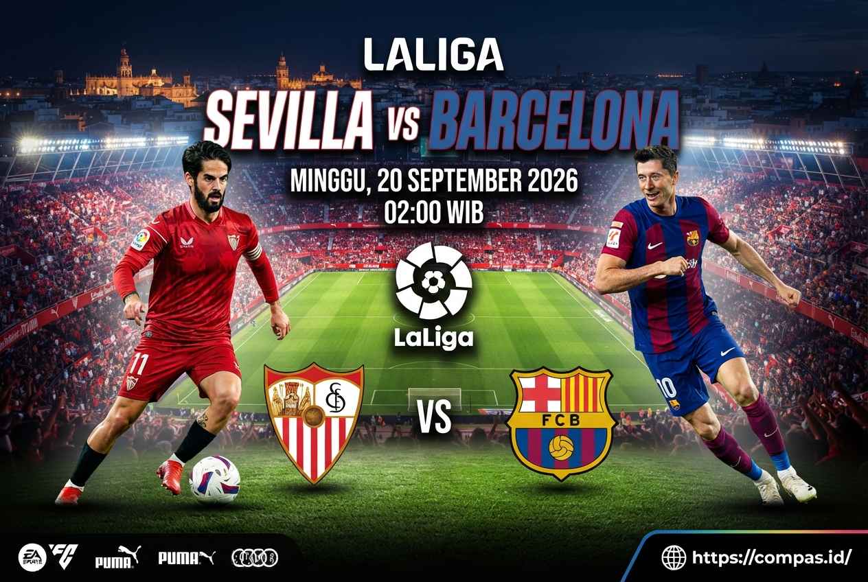 Sevilla vs Barcelona 20 September: H2H, Line Up dan Prediksi