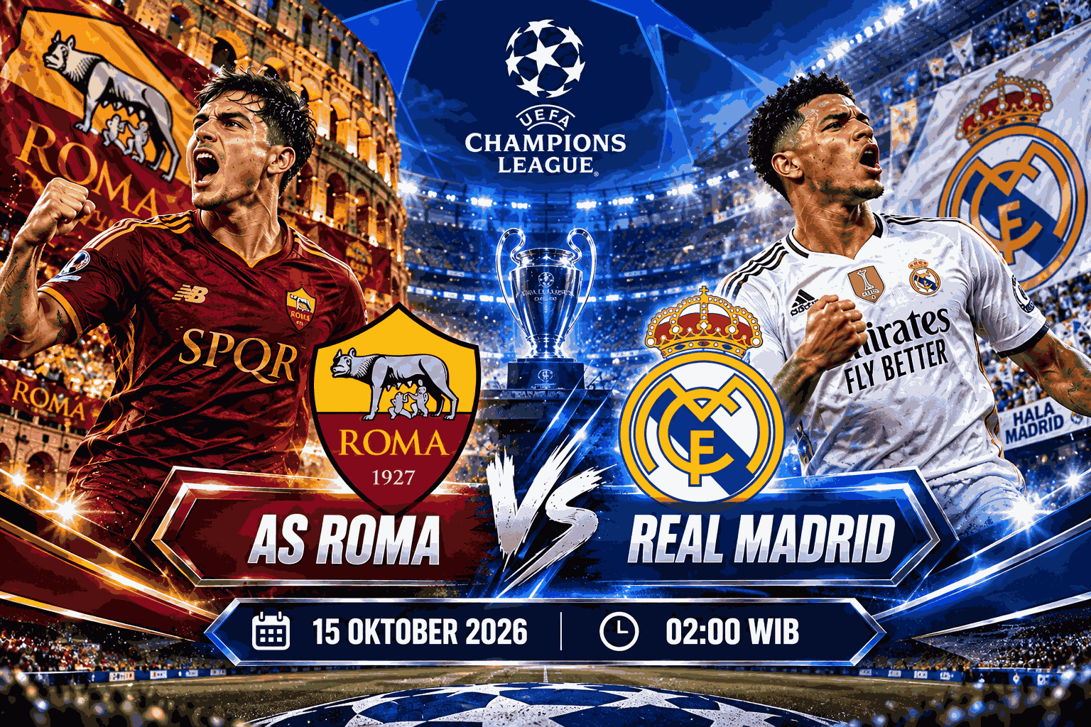 AS Roma vs Real Madrid: Misi Berat Roma, Ini Prediksi Skor Akurat