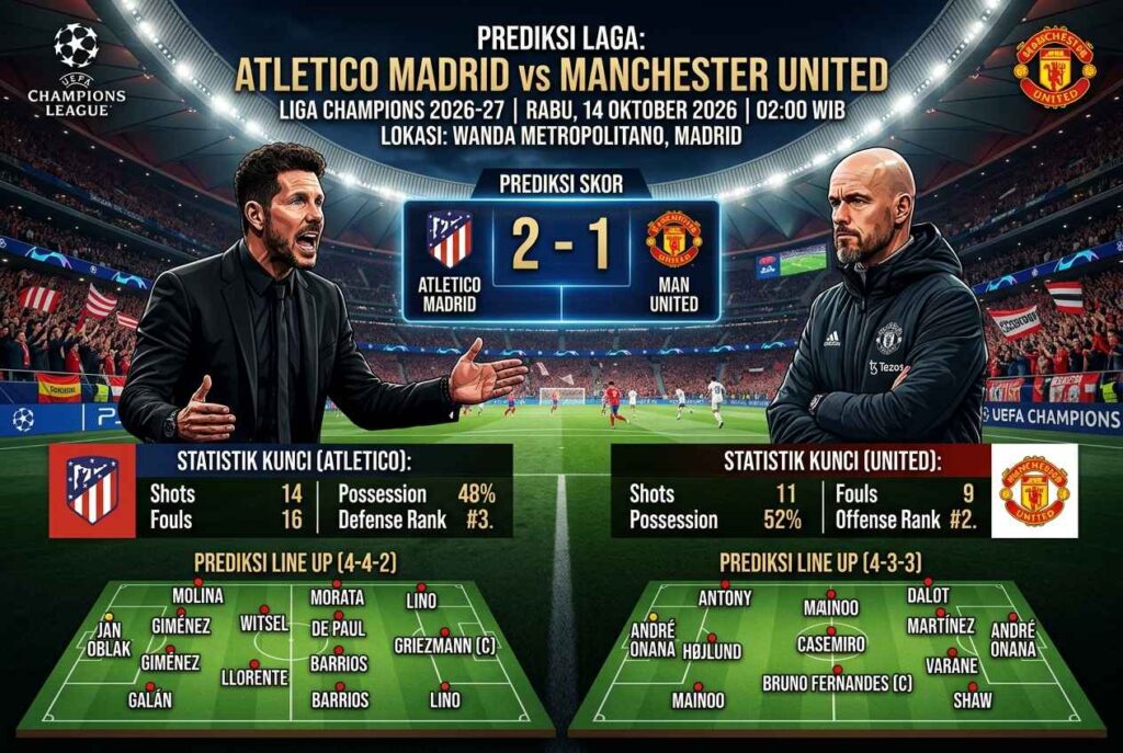 Atletico Madrid vs Man United: Setan Merah Bisa Menang?