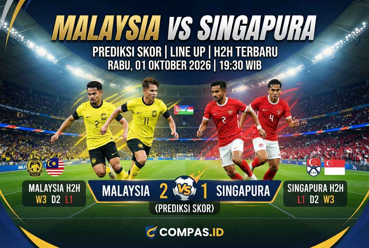 Malaysia vs Singapura: Prediksi Skor, Line Up dan H2H Terbaru