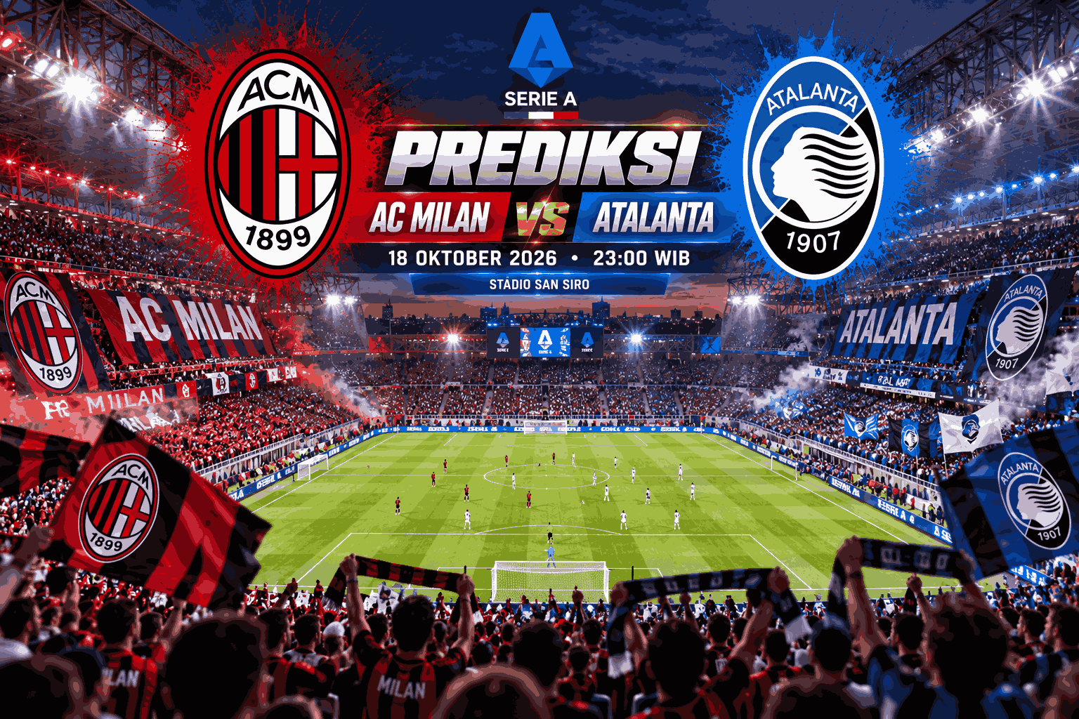 Prediksi AC Milan vs Atalanta: Misi Balas Dendam Rossoneri di San Siro