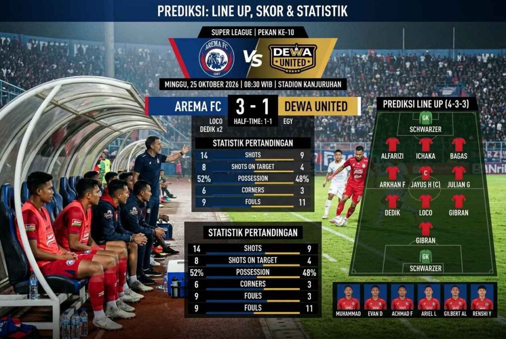 Prediksi Arema FC vs Dewa United: Singo Edan Bakal Bikin Kejutan?