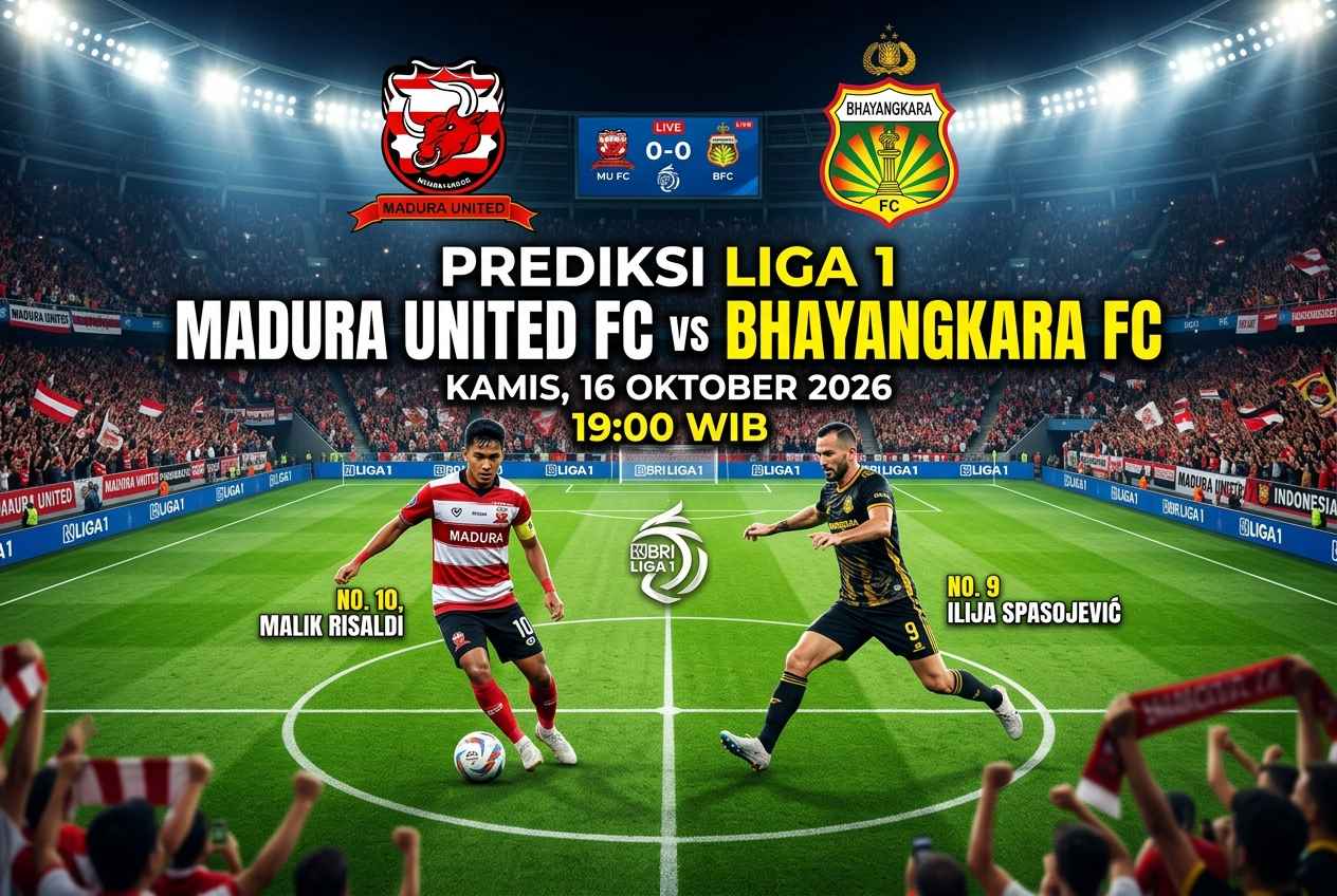 Prediksi Madura United vs Bhayangkara FC: Misi Bangkit Sape Kerrab