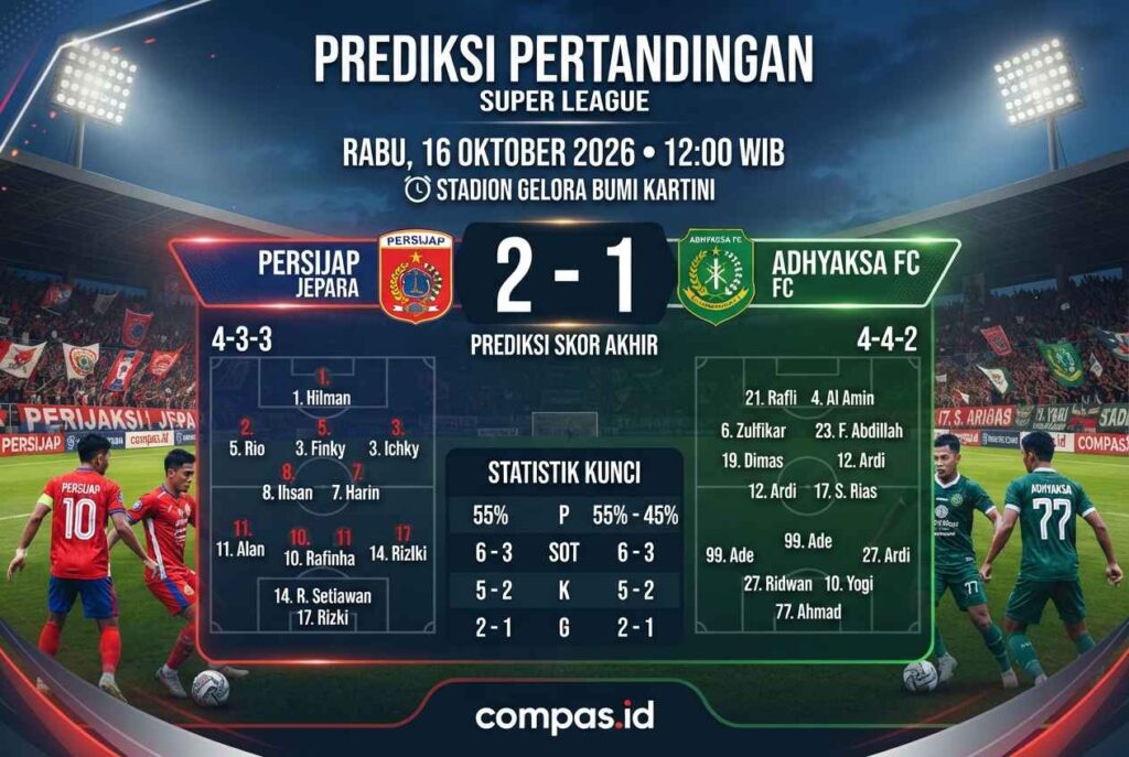 Prediksi Persijap vs Adhyaksa, Duel Panas di Bumi Kartini
