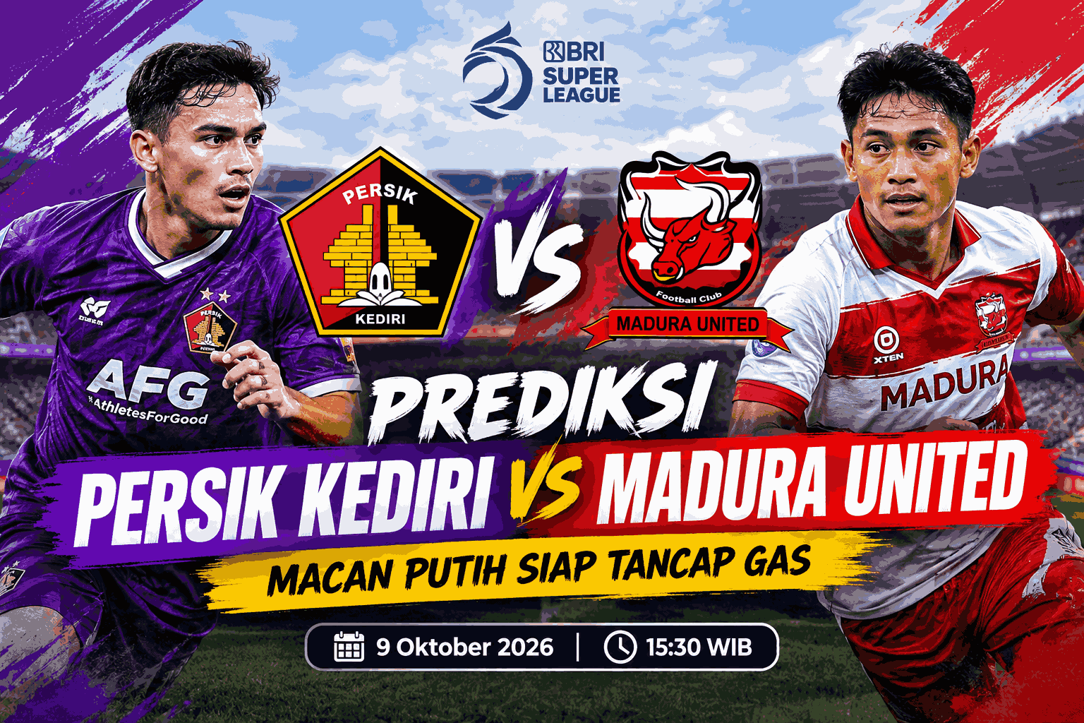 Prediksi Persik Kediri vs Madura United: Macan Putih Siap Tancap Gas