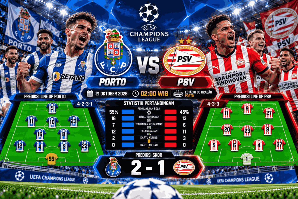 Prediksi Porto vs PSV: Duel Panas di Liga Champions 2026
