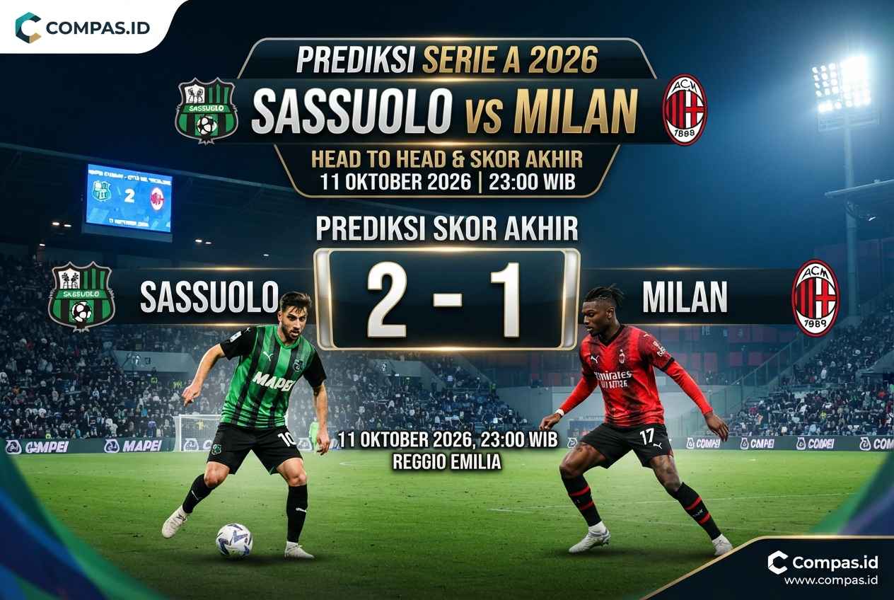 Prediksi Sassuolo vs Milan 2026: Head to Head dan Skor Akhir