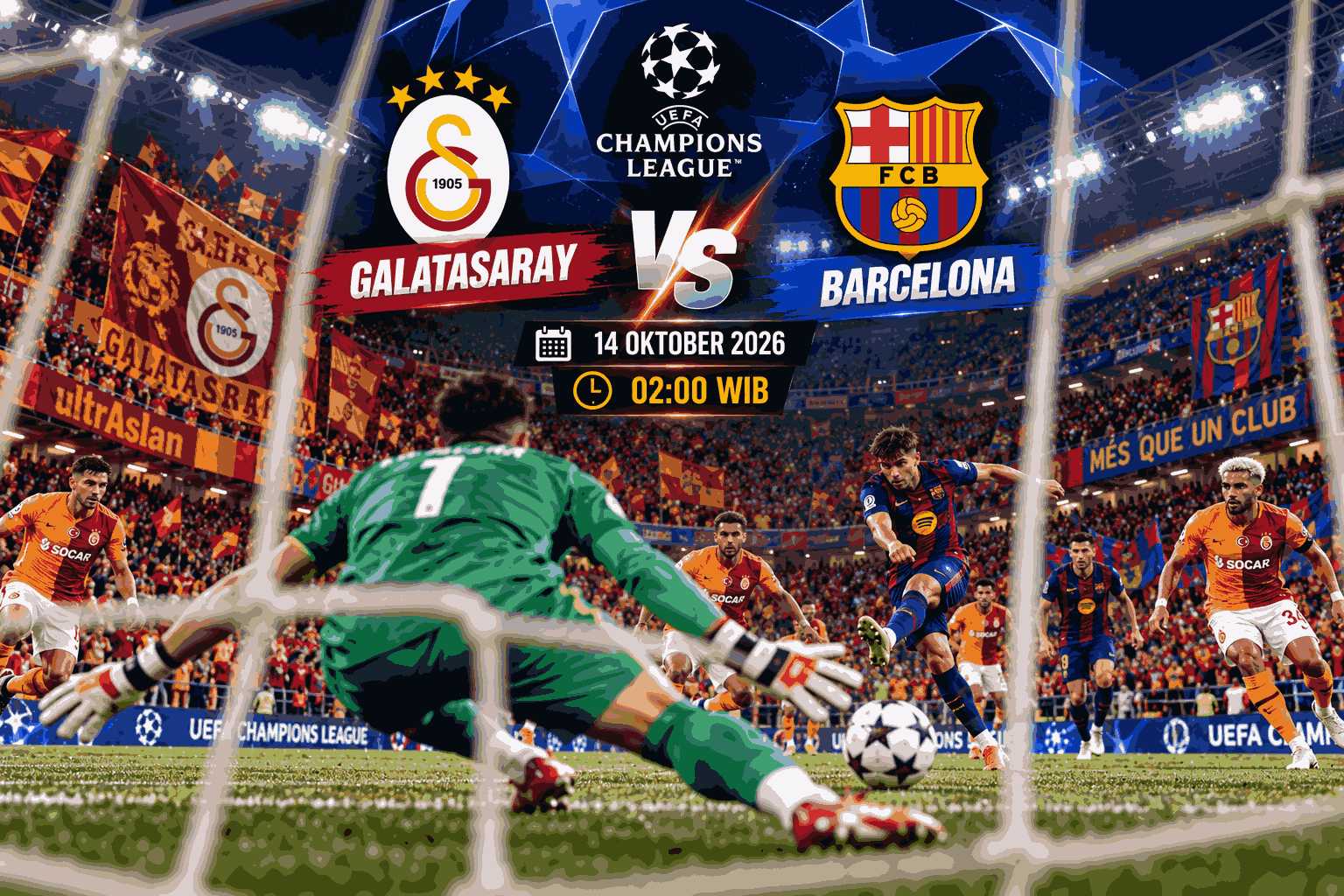 Prediksi Skor Galatasaray vs Barcelona: Duel Sengit UCL