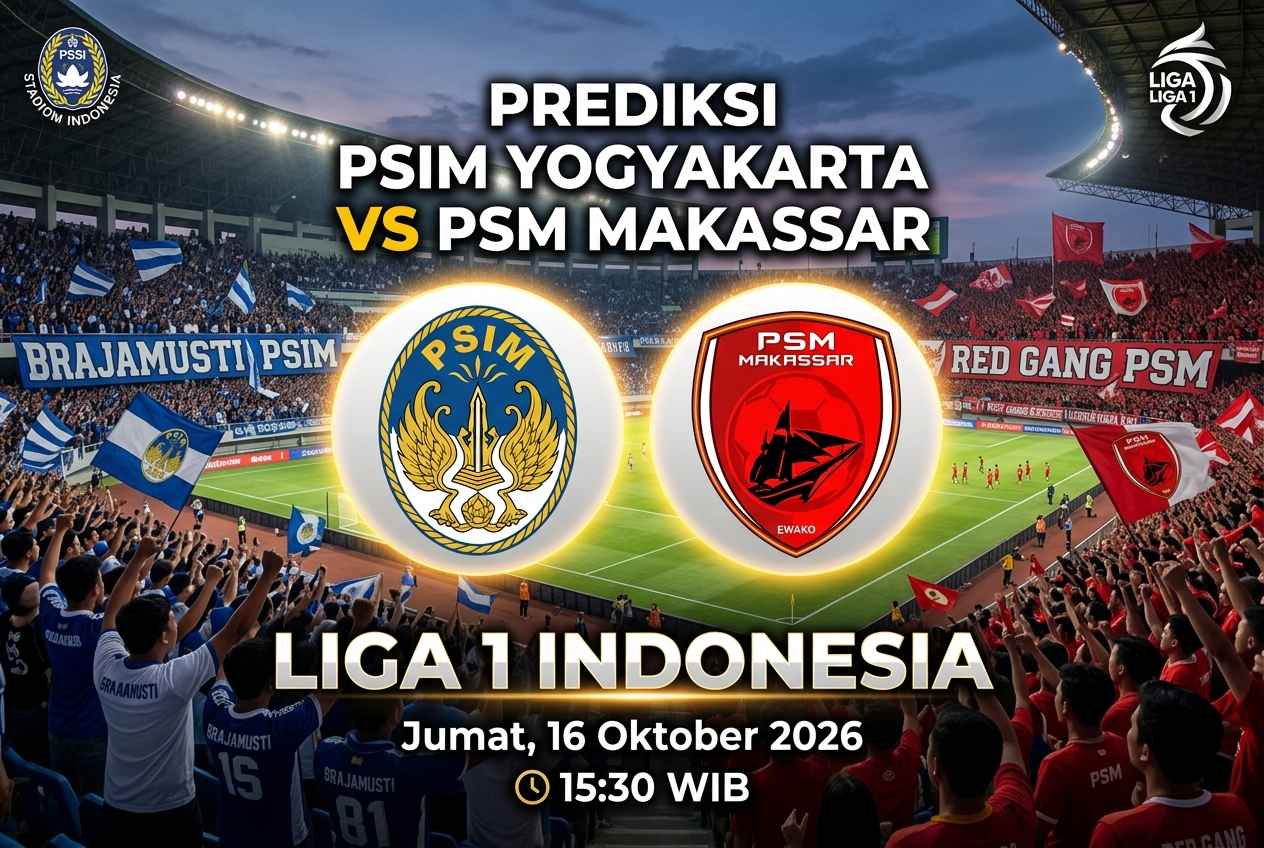 Prediksi Skor PSIM vs PSM Makassar 16 Oktober 2026