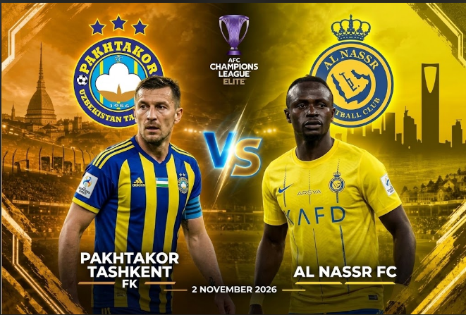 Prediksi Skor Pakhtakor vs Al Nassr 2 November 2026